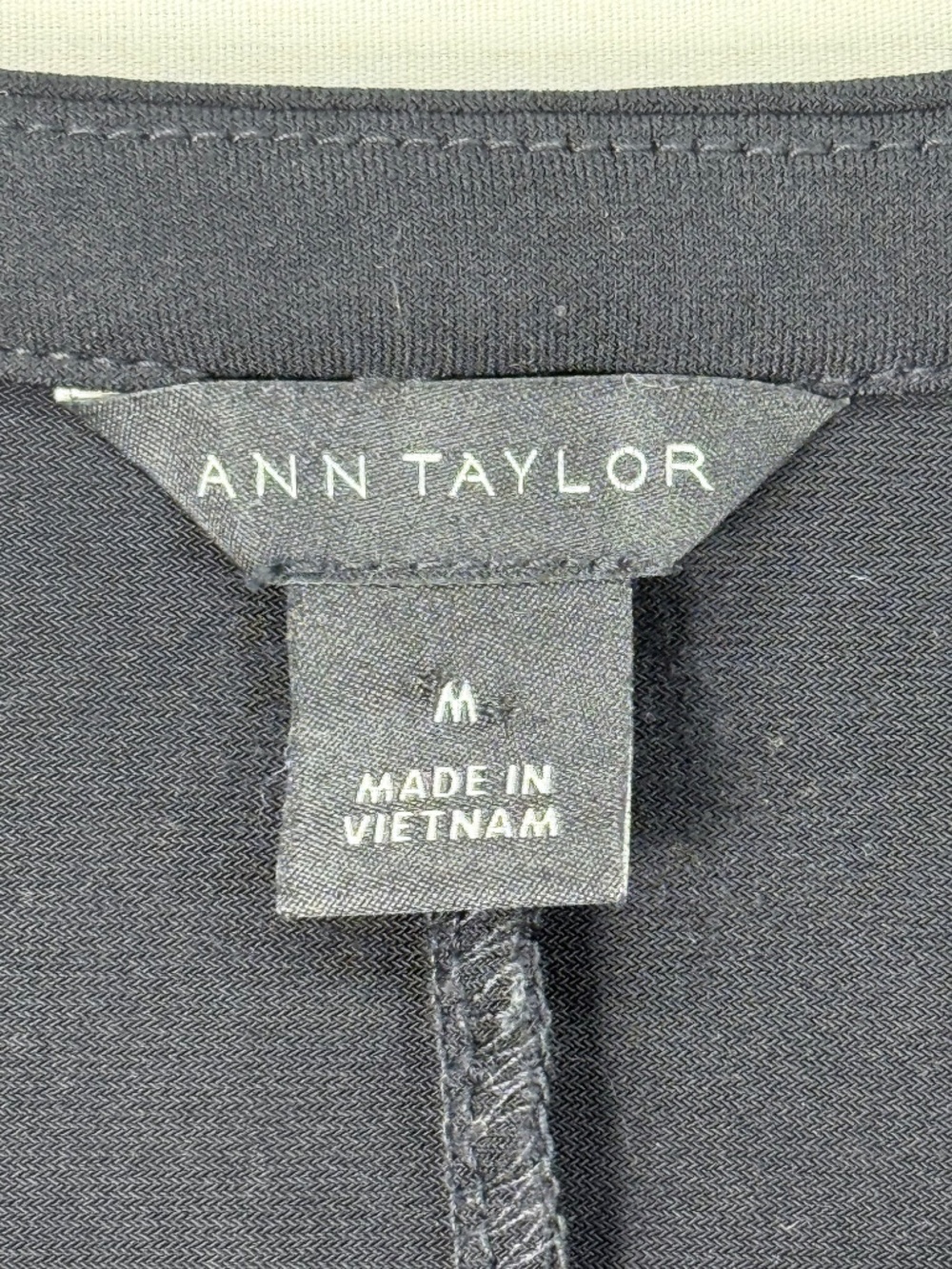 Ann Taylor Mixed Media Button-Front Puff-Sleeve Blouse - Picture 3 of 6